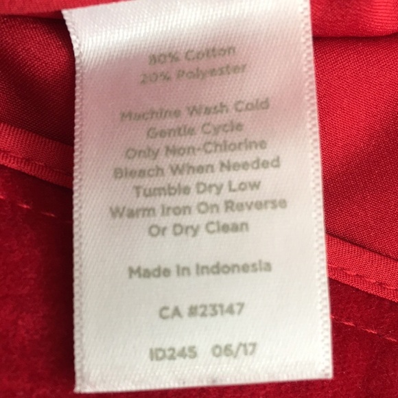 RSVP By Talbots Pants Womens 4 Red Velvet Cotton Skinny‎ Leg Ruffle - Picture 10 of 13